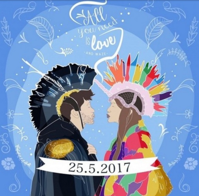 save the date - חתונה בקונספט ברנינג מן
